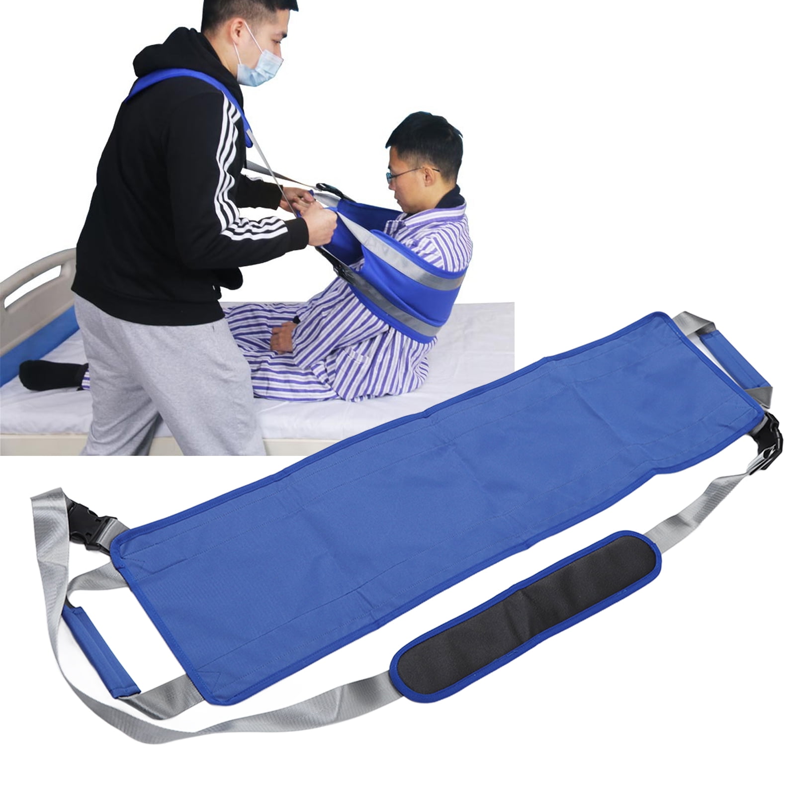 Padded Bed Transfer With 2 Handles, Bed Transfer Sling Back Mobility