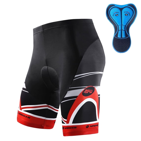 Padded Bike Shorts for Men Indoor Road Cycling Bicycle Shorts Cycle Tights Red S