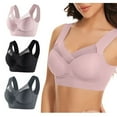 thumbnail image 1 of Padded Bra with Straps Women Padded Bra Feature V-Neck Padded Bra Style W-1518 Black L, 1 of 7