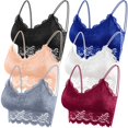 thumbnail image 1 of Padded Bralettes for Women Sexy, Lace Bralettes for Women Pack of 6, Bandeau Bras for Women Girls, 1 of 7