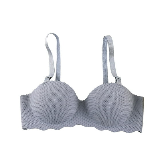 Padded Bras Women Full-Coverage Bra Feature V-Neck Balconette Bra Style W-1433 Blue S