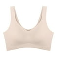 thumbnail image 1 of Padded Bras for Women Back-Smoothing Bra Feature V-Neck Full-Figure Bra Style W-808 Beige M, 1 of 7