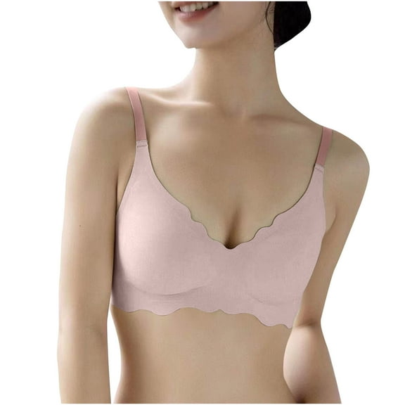 Padded Bras for Women Convertible Bra Feature V-Neck Training Bra Style W-791 Pinks XL