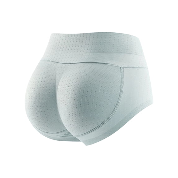 Padded Butt Lifter Panties with Hip Enhancer Pads Seamless Tummy Control Shapewear Underwear 1 Pack Light Blue L