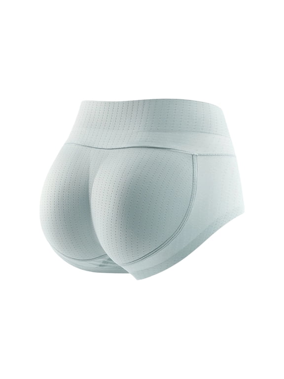 Padded Butt Lifter Panties with Hip Enhancer Pads Seamless Tummy Control Shapewear Underwear 1 Pack Light Blue L