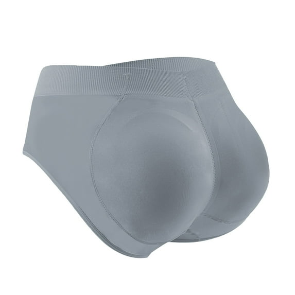 Padded Butt Underwear for Women! Comdrip Women's Solid Color Detachable Hip Pad Peach Hip Shaping Underwear Pants Padded Underwear for Women Grey XL