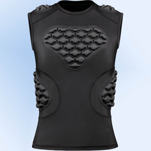 Padded Compression Shirt Vest Rib Chest Protector Football Baseball