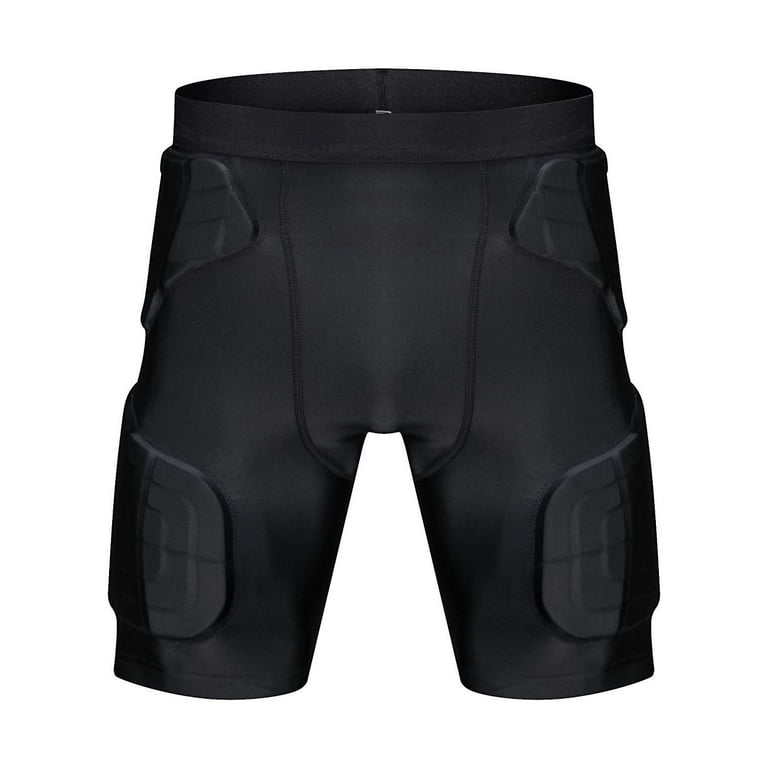 Padded Compression Shorts 5 Pad Football Girdle Hip Thigh Protector for Football Paintball Basketball Ice Skating Rugby Soccer Hockey M Walmart