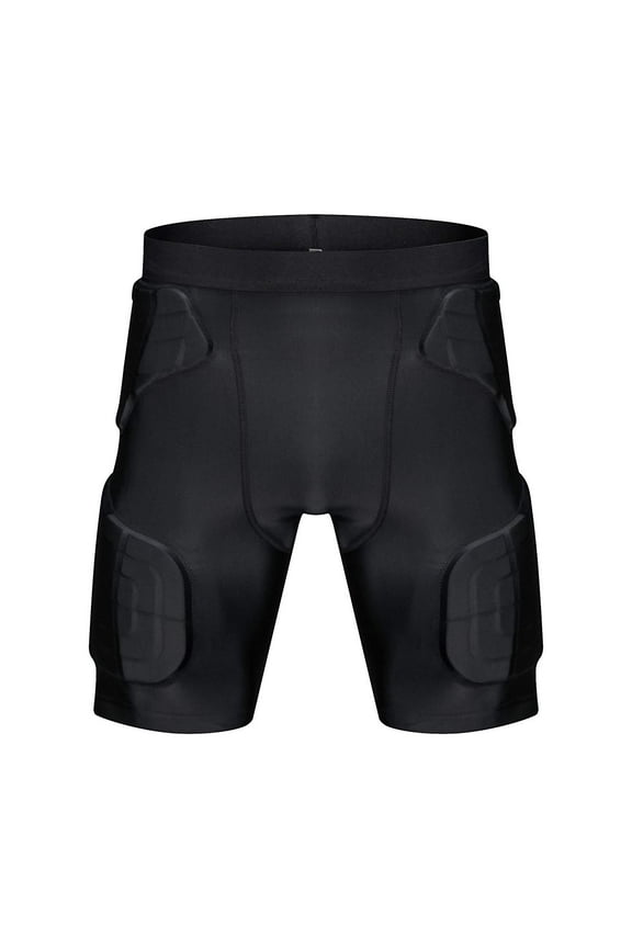 Padded Compression Shorts 5-Pad Football Girdle Hip Thigh Protector for Football Paintball Basketball Ice Skating Rugby Soccer Hockey M