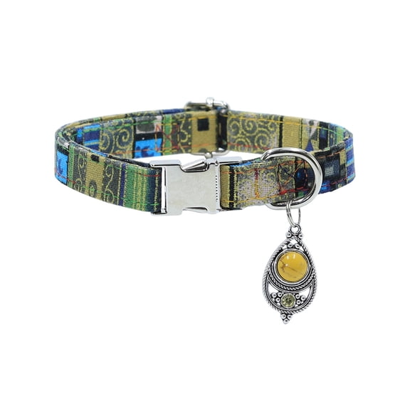 Padded Dog Collar, Heavy Duty Soft Nylon Collar, Quick Release Safety Lock Buckle, Adjustable Rainproof Pet Collar, Medium Large Dogs Gear