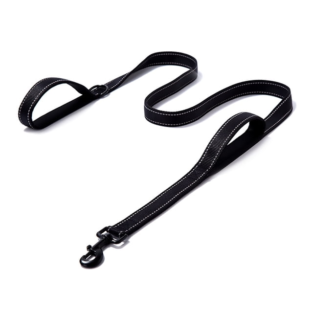 Padded Double Handle Dog Leash Heavy Duty 5ft 6ft Long Reflective Training Leash for Medium to Large Dogs (25 ~ 120lbs)