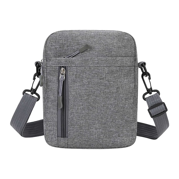 Padded Ereader Sleeve Case for 6-7 inch Ereader Tablet Bag, Protective Cover Pouch, Nylon Crossbody Bag Light Weight Business Travel Phone Bag Gray
