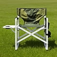 thumbnail image 1 of Padded Folding Outdoor Chair with Storage Pockets,with Side Table,Lightweight Oversized Directors Chair for Camping,Beach,Lawn,Picnics,Support 400 lbs, 1 of 7