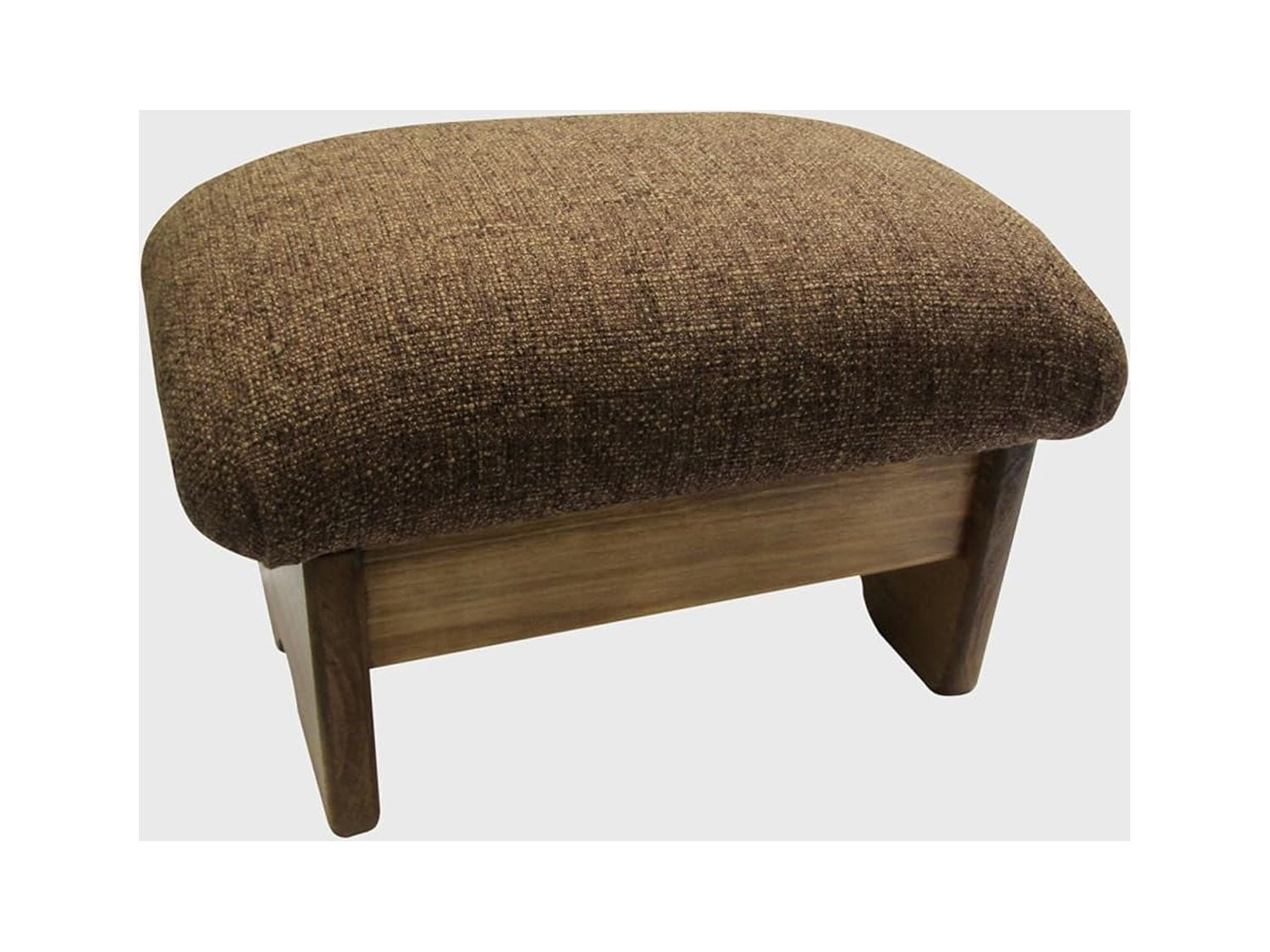 Padded Foot Stool Various Fabrics and Stains (Made in The USA) (Cocoa
