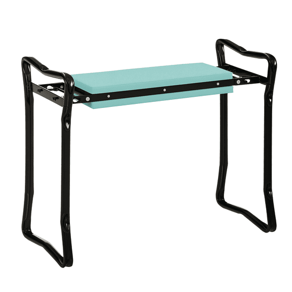 Padded Garden Kneeler and Seat Bench, Foldable Stool, EVA Foam, Steel Frame, 330 lbs Capacity, Green