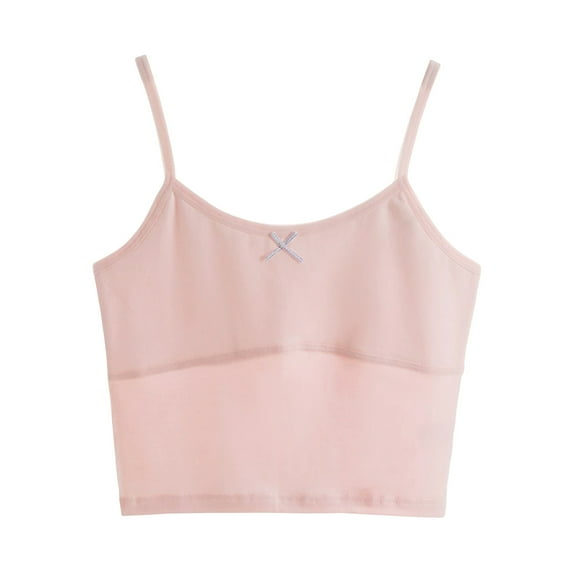 Padded Girls Bra Girls' Cropped Cami Tops Slim Fitting Tank Underwear Bra Training Bras for Girls M