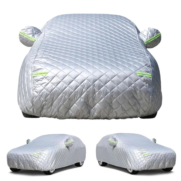 Padded Hail Blankets for Car, Thickened Hail Protection Car Cover, Car Cover Waterproof All Weather, Snowproof, Windproof, Sun Protection Fits Hatchback, Sedan, Suv&mpv