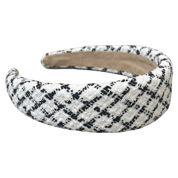 Headbands of Hope Women's Classic Padded Comfort Headband | White Plaid