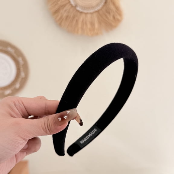 Padded Headbands for Women,2Pcs Narrow Plain Turban Headband Fashion Hair Bands Headwear Barrette Styling Tools Accessories with Solid Colors,Fashion Headband Hair Bands Neutral Puffy Headband