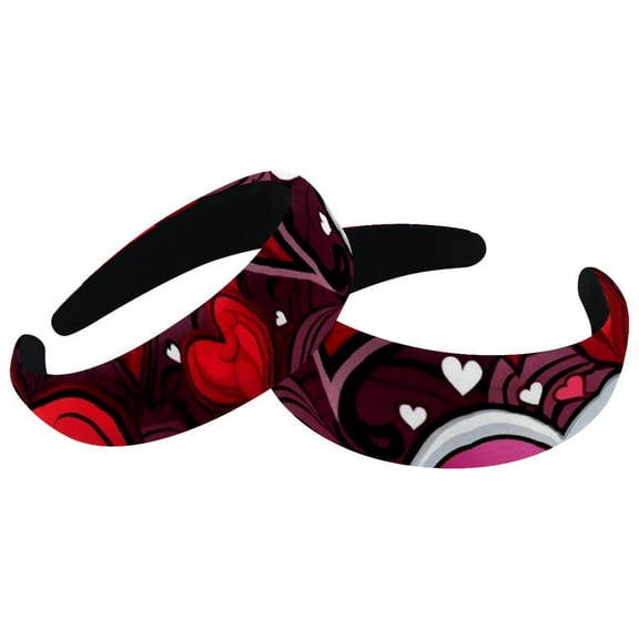 Padded Headbands for Women Soft Thick Comfortable Headbands Cute Valentine's Day Love Heart Headband Hair Accessories for Women Girls