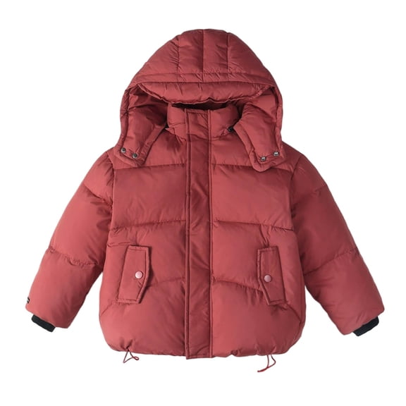 Padded Jacket for Children Boy Girl Winter Fall Long Sleeve Loose Fit Warm Thick Puffer with Hood Down Jackets Hoodies Outfit Kid 2026 Clothes 12-13 Years