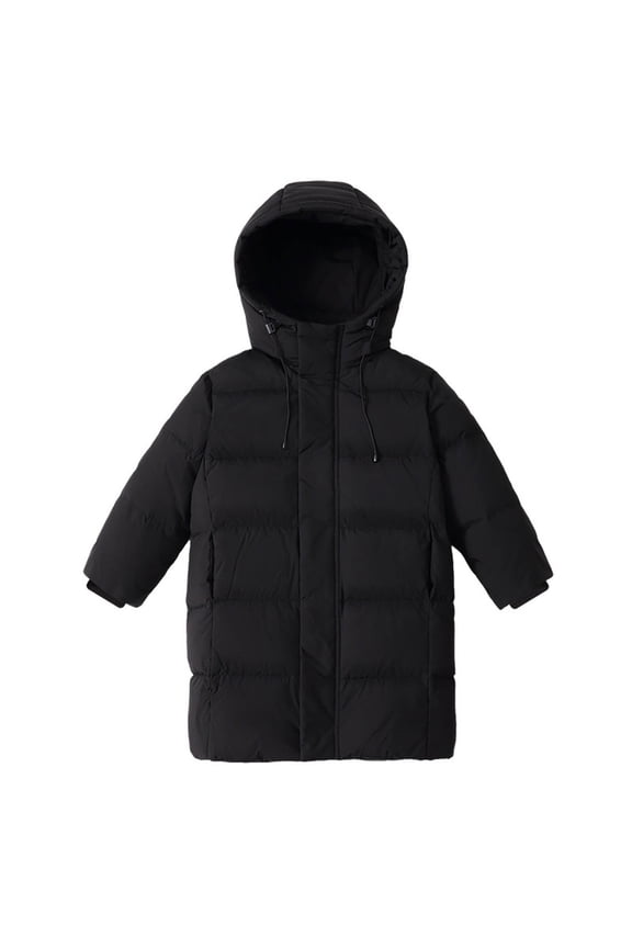 Padded Jacket for Kids Girl Boy Winter Fall Loose Fit Long Warm Thick Hooded Basic Puffer Jackets Hood Coat Kid 2026 Clothes 11 Year