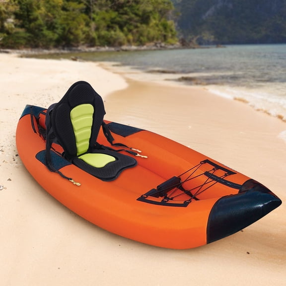 Padded Kayak Seat with Backrest & Storage Bag, Adjustable EVA Foam Cushion for Canoe, Raft & Fishing Boat, Universal Fit for Adults & Kids, Easy Install