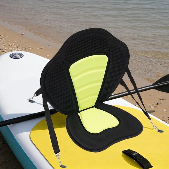 Padded Kayak Seat, Detachable Backpack Storage Bag, Adjustable Backrest Canoe Seat, Cushioned Sit-On-Top Back Support, Universal SUP Paddle Board Seat for Kayak Canoe Raft Fishing