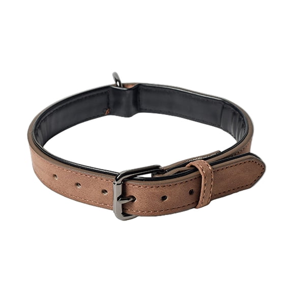 Padded Leather Dog Collar Breathable Durable Design, Rustproof Adjustable Metal Buckle for Secure Fit, Comfortable Neck Wear XS Size Suitable for Small Medium Dog Breeds
