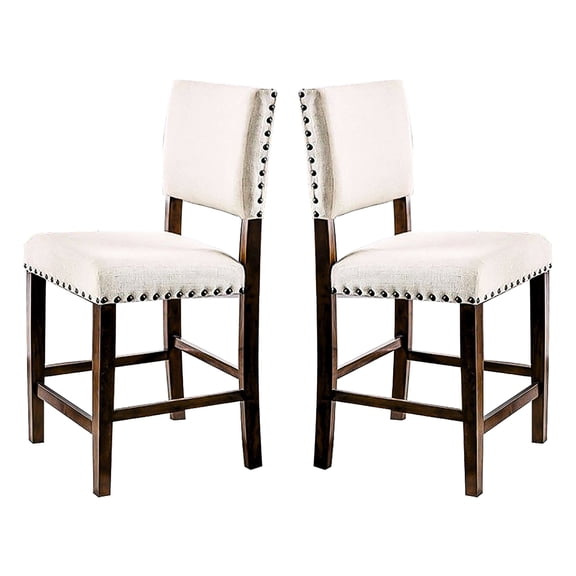 Padded Linen Dining Seats / Dining Room Arrangement / Set of 2 for Style
