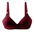 thumbnail image 1 of Padded Nursing Bras Women No Underwire Bra Feature V-Neck T-Shirt Bra Style W-178 Wine 3XL, 1 of 7