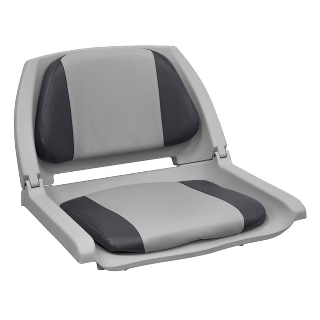 Grey and Charcoal Cushioned Fold-Down Fishing Seat