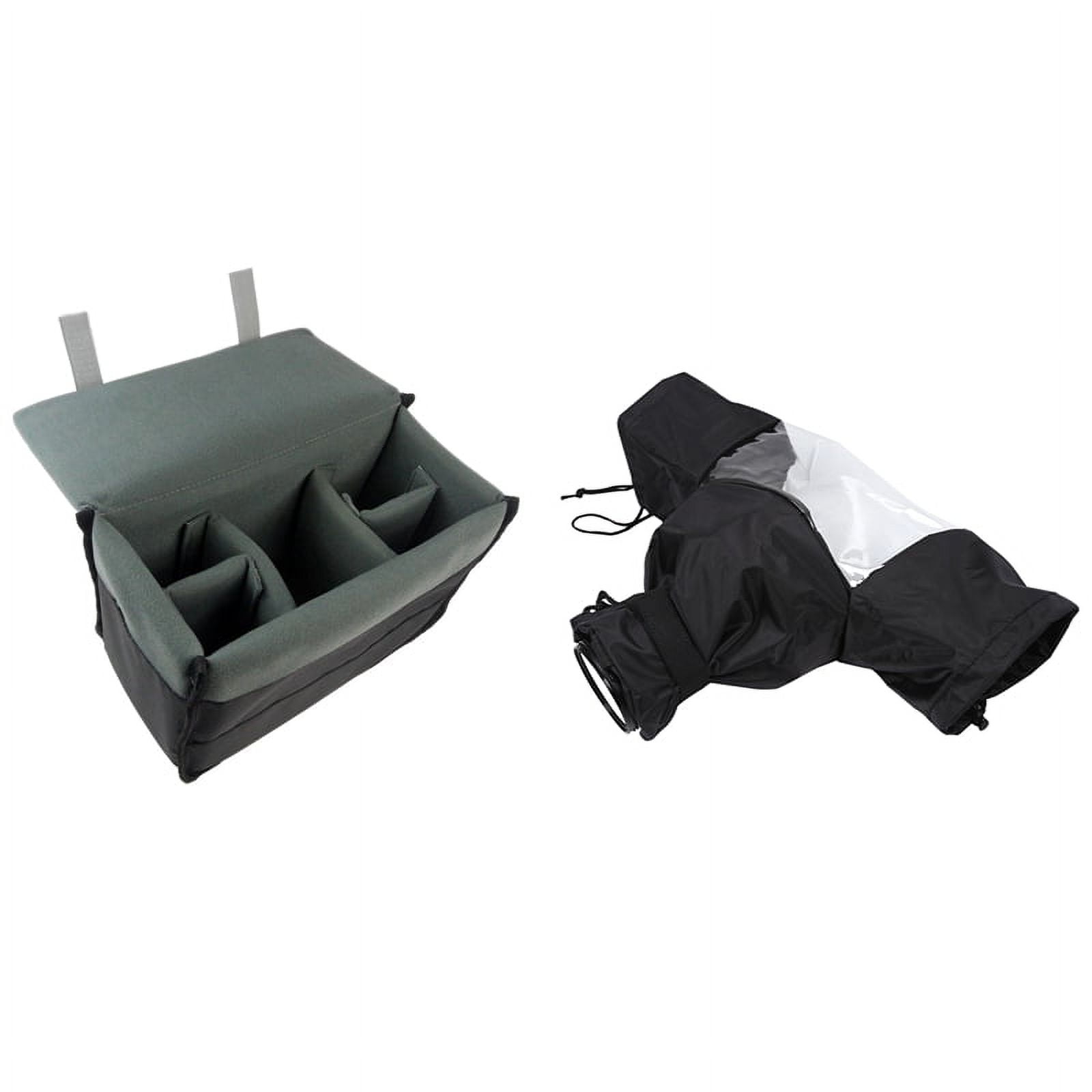 Padded Protective Bag Insert Liner Case for DSLR Camera Black & Nylon