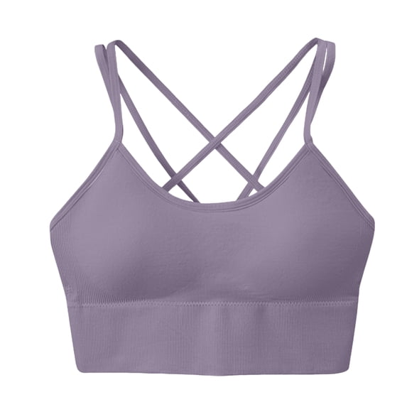 Padded Racerback Sports Bras for Women High Impact Workout Yoga Gym Activewear Fitness Bra Gray 42