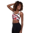 thumbnail image 1 of Padded Red Camo Sports Bra, 1 of 5