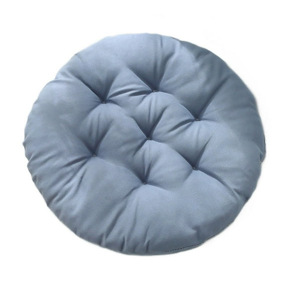 Padded Round Chair Cushion for Dinette Office Student Use, Thick Soft Padding All Season, Breathable Linen Fabric, Easy to Clean
