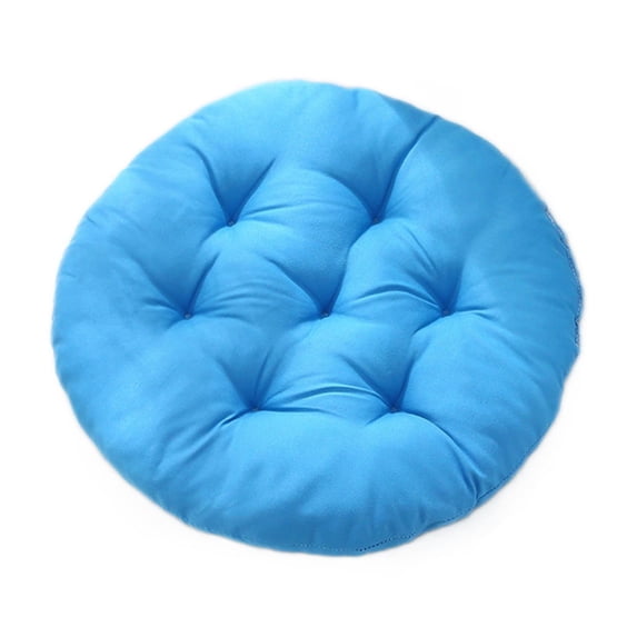Padded Round Dinette Chair Cushion with Soft Linen Blend Fabric, Universal Fit for Kitchen Office Student Seating and Machine-Washable Durability, Comfortable Seat Pad for Dining Room Use