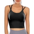 thumbnail image 1 of Padded Seamless Criss Cross Bralette Workout Yoga Bra Cami Crop Top for Women Yoga Sport Bra Light Support Strappy Free Bra, Plus Size, 1 of 8
