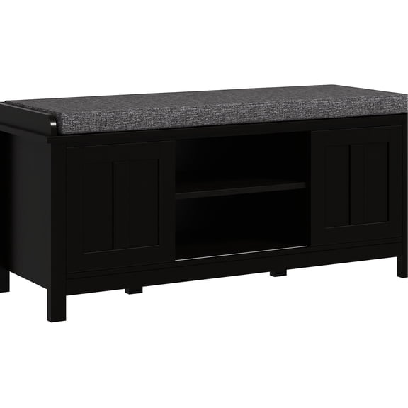 Padded Seat Bench - Comfortable Rest - Entryway or Living Room Relaxation / Enjoyable Sitting