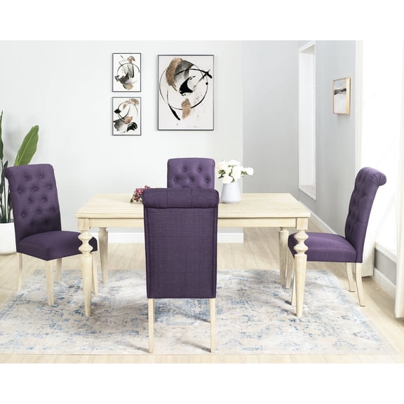 Button-Tufted Chair Backs | Ideal for Large Gatherings in Dining Room, Durable and Comfortable Seats