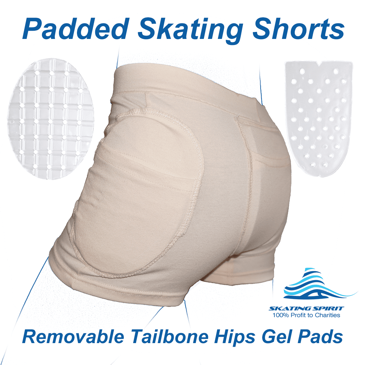 Padded Shorts Hip Tailbone Gel Pad Protective Underwear For Figure