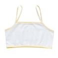 thumbnail image 1 of Padded Sports Bra Training Bras for Girls Seamless Cotton Bralettes Sports Cropped Cami Undershirt Vests Girls' Underwear Khaki M, 1 of 3