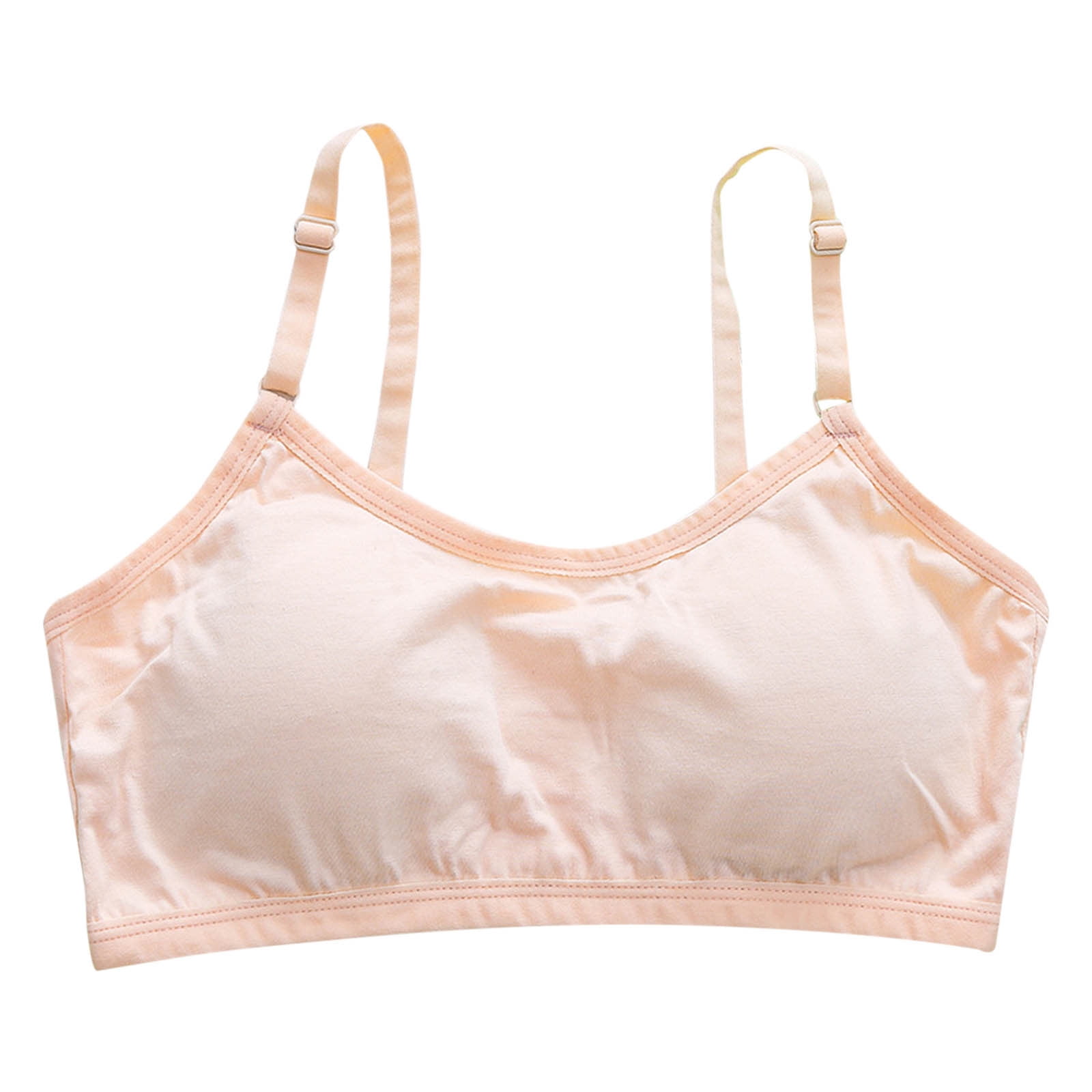 Padde Padded Sports Bras Big Girls' Adjustable Strap Training Bra Cotton Bras ...