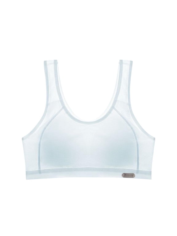 Padded Sports Bras Girls Cotton Breathable Sports Bra with Pad Seamless Wireless Solid Underwear Bras for Tweens Girls Blue L
