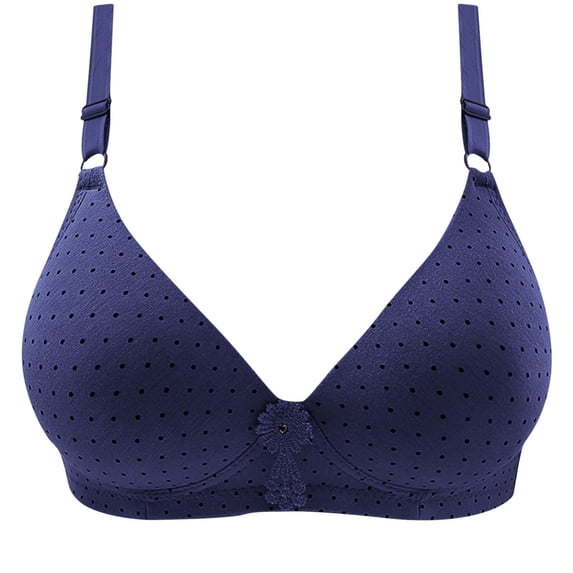 Padded Sports Bras for Women Convertible Bra Feature V-Neck Soft Bra Style W-1048 Blue-b XL