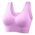 thumbnail image 1 of Padded T Shirt Bras for Women Large Size Underwear No Steel Ring Thin Bra Sports Yoga Underwear No Binding Underwear Underwire T-shirt Bra Padded Bralettes for Women Sexy, 1 of 3