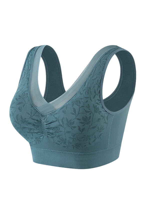 Padded T Shirt Bras for Women Women Soft Breathable Condensed Underwear Comfortable Inside Underwire Middle Mom Sports Vest Nylon Bra Underwire T-shirt Bra Padded Bralettes for Women Sexy