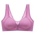 thumbnail image 1 of Padded T Shirt Bras for Women Women's Full Cup Front Button Gathered Breathable Thin Sports Bra Without Steel Ring Bra Underwire T-shirt Bra Padded Bralettes for Women Sexy, 1 of 3
