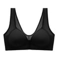 thumbnail image 1 of Padded T Shirt Bras for Women Women's Full Cup Front Button Gathered Breathable Thin Sports Bra Without Steel Ring Bra Underwire T-shirt Bra Padded Bralettes for Women Sexy, 1 of 3