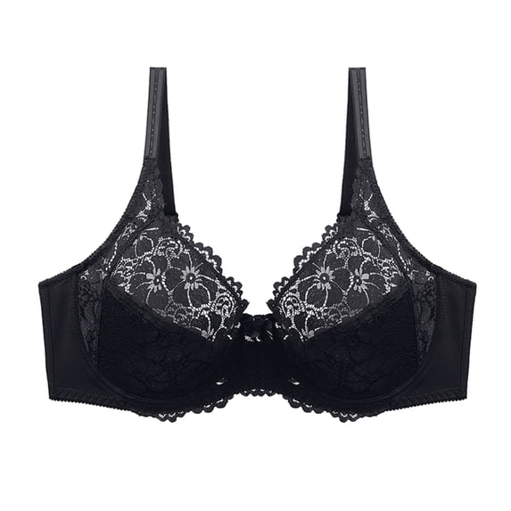 Padded T Shirt Bras for Women Women's Lace Ultra Thin Large Size Bra European And American Solid Color Sexy Bra Underwire T-shirt Bra Padded Bralettes for Women Sexy